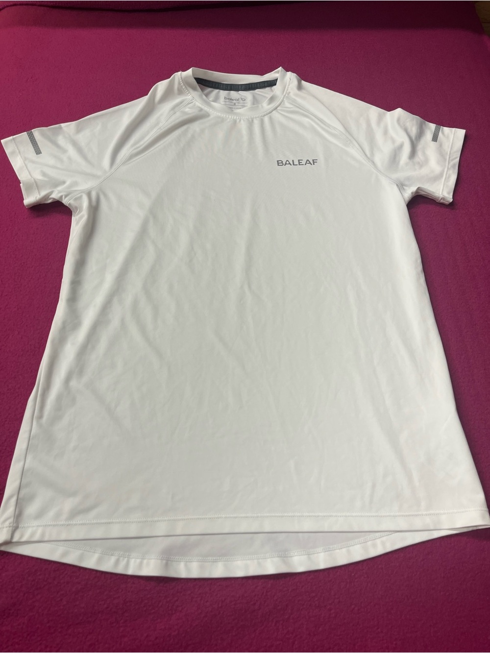 Baleaf White Short-Sleeve Athletic Performance Tee